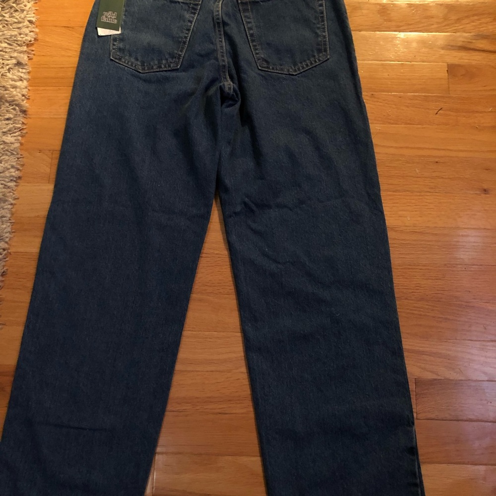 New wild fable high waist wide leg baggy jeans with patchwork size 0 25” waist